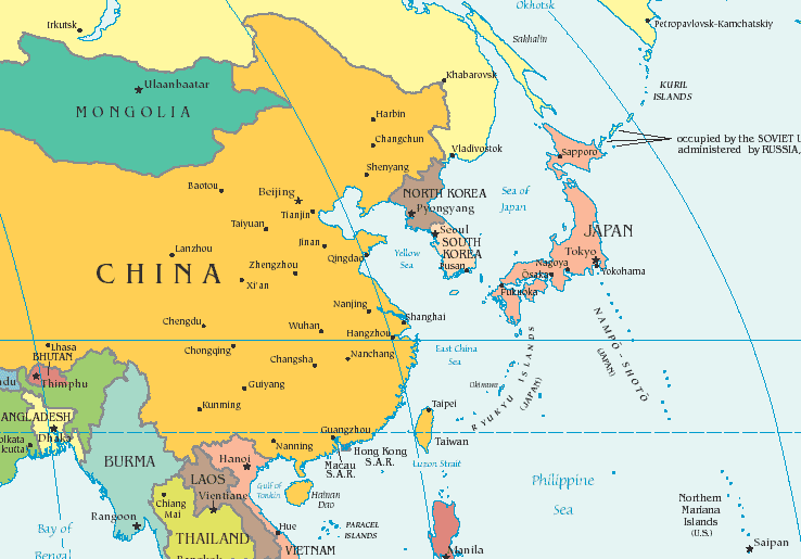 Eastern Asia Capitals and Countries ?