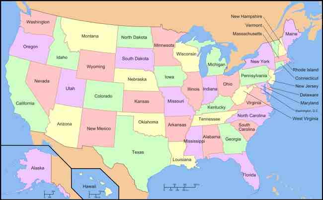 map of us states and capitals. Budget hotels United States