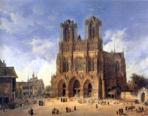 Catherdale_Reims_by_Domenico_Quaglio_(1787_-_1837)